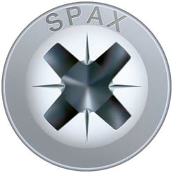 SPAX Vis universelle, 4 x 13 mm, 3000 unités, Filetage total, Tête ronde large plate, Cruciforme Z2, 4CUT, WIROX - 0281010400132
