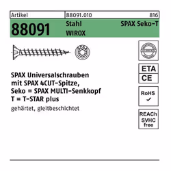 Autres caractéristiques techniques: · Gruppencode: 88091.010 · Norm: REYHER-Artikel 88091 · Oberfläche: WIROX Montant du cont ...
