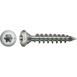 Vis de poteaux, 8 x 50 mm, 25 unités, Filetage total, Tête centrante, t-star plus T40, Pointe cut, Acier inoxydable inoxydable A1 - 4357189800504