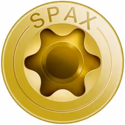 SPAX Vis universelle, 6 x 260 mm, 100 unités, Filetage partiel, Tête fraisée, T-STAR plus T30, 4CUT, YELLOX - 0191020602605