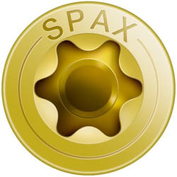 SPAX Vis universelle, 6 x 260 mm, 100 unités, Filetage partiel, Tête fraisée, T-STAR plus T30, 4CUT, YELLOX - 0191020602605