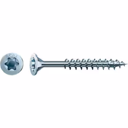 SPAX Tête fraisée, T-STAR plus, Vis, Zinc, Bois, Tête plate, Torx, Bleu