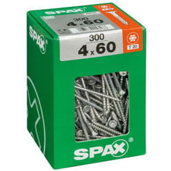 Lot de 300 vis acier tête fraisée torx Diam.4 mm x L.60 mm - Spax