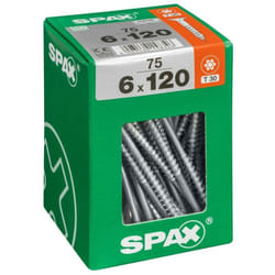 Lot de 75 vis acier tête fraisée torx Diam.6 mm x L.120 mm - Spax