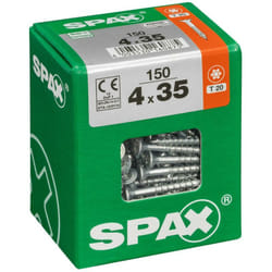 Lot de 150 vis acier tête fraisée torx Diam.4 mm x L.35 mm - Spax