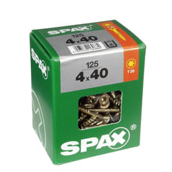 Lot de 125 vis acier tête fraisée torx SPAX, Diam.4 mm x L.40 mm