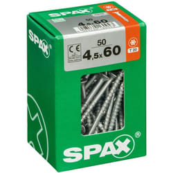 Vis universelle, 4,5 x 60 mm, 50 unités, Filetage partiel, Tête fraisée, t-star plus T20, 4CUT, wirox - 4191010450607 - Spax