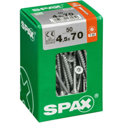 Vis universelle, 4,5 x 70 mm, 50 unités, Filetage partiel, Tête fraisée, t-star plus T20, 4CUT, wirox - 4191010450707 - Spax
