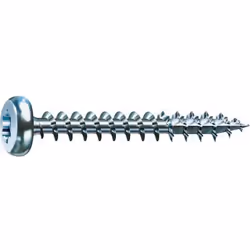 • Trempée, lubrifiée• Pointe 4CUT• Tête demi-ronde : Convient aux ferrures fines avec trou de passage, repose à plat sur le m ...
