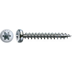 Vis universelle, 3,5 x 20 mm, 1000 unités, Tête centrante, Tête ronde, t-star plus T15, 4CUT, wirox - 0201010350205 - Spax