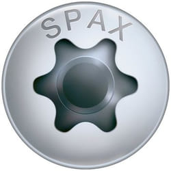 SPAX Vis universelle, 6 x 80 mm, 200 unités, Filetage total, Tête ronde, T-STAR plus T30, 4CUT, WIROX - 0201010600805