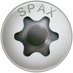 SPAX Vis acier inoxydable, 3,5 x 30 mm, 200 unités, Filetage total, Tête bombée, T-STAR plus T15, 4CUT, Acier inoxydable inoxydable A2 - 0627000350303
