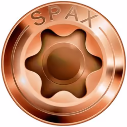 SPAX Vis de façade, 4,5 x 60 mm, 100 unités, Filetage de fixation, Tête bombée, T-STAR plus T20, 4CUT, Acier inoxydable inoxy ...