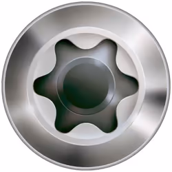SPAX Vis de façade, 4,5 x 70 mm, 100 unités, Filetage partiel, Tête bombée, T-STAR plus T15, Pointe CUT, Acier inoxydable ino ...