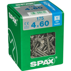Lot de 175 vis inox tête fraisée torx Diam.4 mm x L.60 mm - Spax