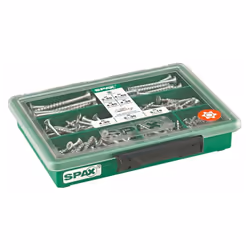 SPAX Assortiment petit, set de vis avec 7 dimensions, 245 pièces, tête fraisée, T-STAR plus, WIROX - 4000001991159 Numéro d'a ...