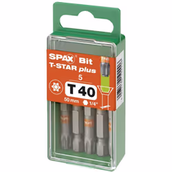 SPAX BIT T-STAR plus T40 en 6,4 x 50 - 5 unités - 5000009183409
