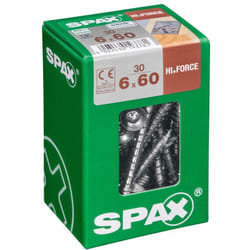 Lot de 30 vis acier tête fraisée bombée torx Diam.6 mm x L.60 mm - Spax
