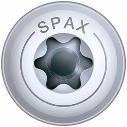 SPAX HI.FORCE, 6 x 120 mm, 8 unités, Filetage partiel, Tête disque, T-STAR plus T30, 4CUT, WIROX - 4251010601202