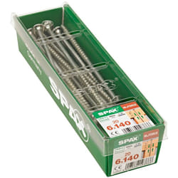 Lot de 20 vis acier tête fraisée bombée torx Diam.6 mm x L.140 mm - Spax