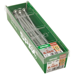 Lot de 20 vis acier tête fraisée bombée torx Diam.6 mm x L.160 mm - Spax