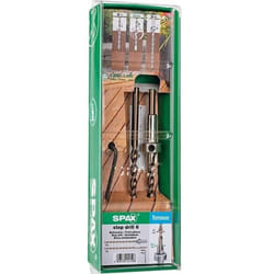 Spax - Kit Foret fraise ® 2x forets bois 6 mm, 1x fraise 9,5mm, 1x clé à six pans creux