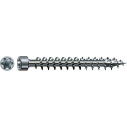 Vis à bois tête cylindrique Torx acier zingué blanc entièrement filetée wirox Ø6xL200mm boîte de 100 pièces Spax
