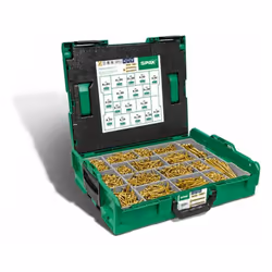 Description générale Le coffret de montage L-BOXX SPAX est un ensemble complet et pratique, comprenant 2.925 vis de 17 dimens ...