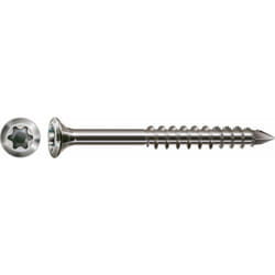 Vis de façade, 4 x 60 mm, 100 pièces, filetage partiel, tête fraisée bombée extra petite, t-star plus T15 - 0467000400603 - Spax