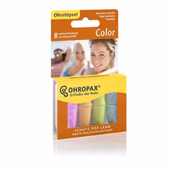 OHROPAX Color, Multicolore, mousse, Boîte, 8 pièce(s)