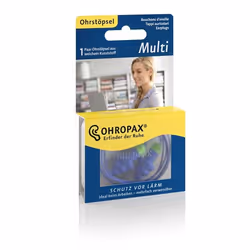 OHROPAX Multi, Bouchons d'oreilles réutilisables, Bleu, Plastique, Boîte, 1 pièce(s)