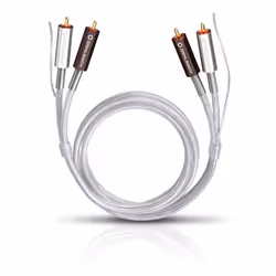 OEHLBACH 2600, Mâle, 2 x RCA, Mâle, 0,5 m, Blanc