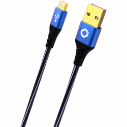OEHLBACH D1C9333, 3 m, USB A, Micro-USB B, USB 2.0, 480 Mbit/s, Noir, Bleu