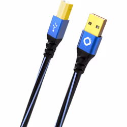 OEHLBACH USB Plus B, 10 m, USB A, USB B, USB 2.0, 480 Mbit/s, Noir, Bleu