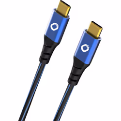 OEHLBACH D1C9351, 1 m, USB C, USB C, USB4 Gen 2x2, 20000 Mbit/s, Bleu