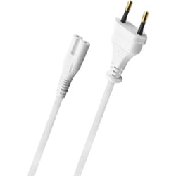 OEHLBACH D1C17050 câble électrique Blanc 3 m CEE7/16 Coupleur C7