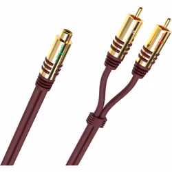 OEHLBACH D1C20560, 2 x RCA, Mâle, RCA, Femelle, 0,2 m, Bordeaux