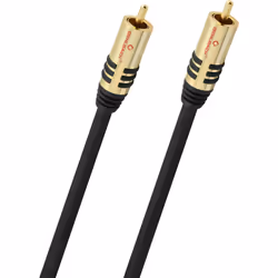 OEHLBACH NF Sub, RCA, Mâle, RCA, Mâle, 2 m, Noir, Or
