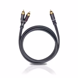 Cble Y RCA audio [2x fiche mle RCA - 1x fiche mle RCA] Oehlbach 8 m anthracite