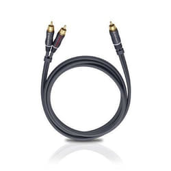Cble Y RCA audio [2x fiche mle RCA - 1x fiche mle RCA] Oehlbach 8 m anthracite