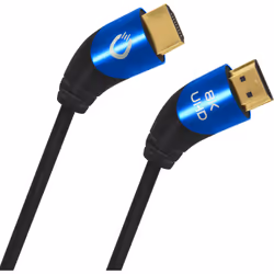OEHLBACH D1C42532, 2 m, HDMI Type A (Standard), 3 x HDMI Type A (Standard), Compatibilité 3D, 48 Gbit/s, Noir, Bleu