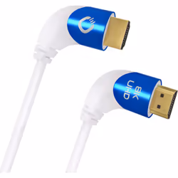 OEHLBACH D1C42546, 1,5 m, HDMI Type A (Standard), HDMI Type A (Standard), Compatibilité 3D, 48 Gbit/s, Bleu, Blanc