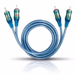 OEHLBACH NF SET ICE BLUE, 0.50m, Mâle, 2 x RCA, Mâle, 0,5 m, Bleu
