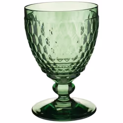 Villeroy &amp; Boch Boston Coloured, Verre de vin rouge, Verre Vintage, Verre, Vert, 310 ml, 13,2 cm