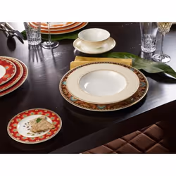 Villeroy & Boch Samarkand Assiette à soupe Rectangulaire Porcelaine Rose, Blanc 1 pièce(s)