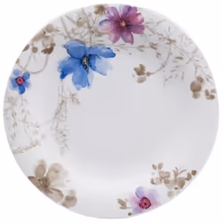 Villeroy & Boch Mariefleur Gris Basic Assiette plate, Assiette de dîner, Rond, Porcelaine, Multicolore, 27 cm, 550 g