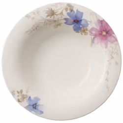 Villeroy & Boch Mariefleur Gris Basic, Assiette à soupe, Rond, Porcelaine, Multicolore, 0,4 L, 23 cm