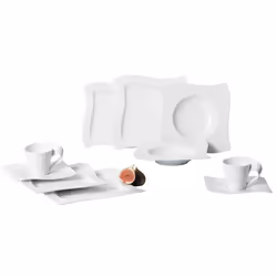 Tafelservice - Villeroy & Boch - New Wave - 30 pièces - Porcelaine - Design contemporain