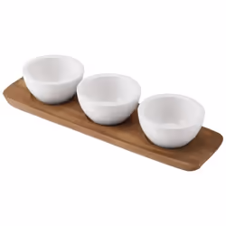 Villeroy &amp; Boch 1041309023, Bol de service, Porcelaine, Blanc, Bois, Rond, 703 g, 3 pièce(s)