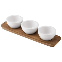 Villeroy & Boch 1041309023 Plat de service Porcelaine Blanc, Bois Rond Bol de service